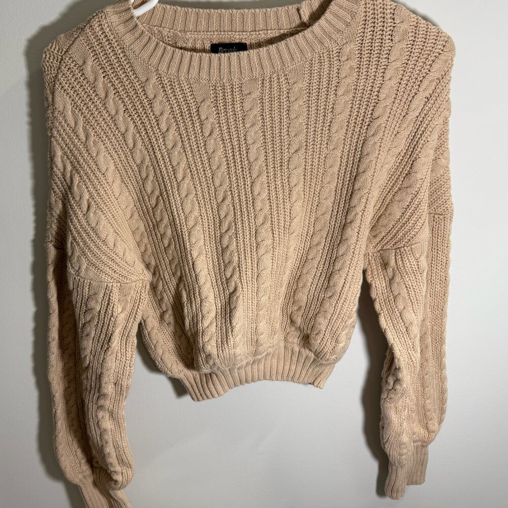 Pacsun Beverley and Beck Beige Cropped Sweater